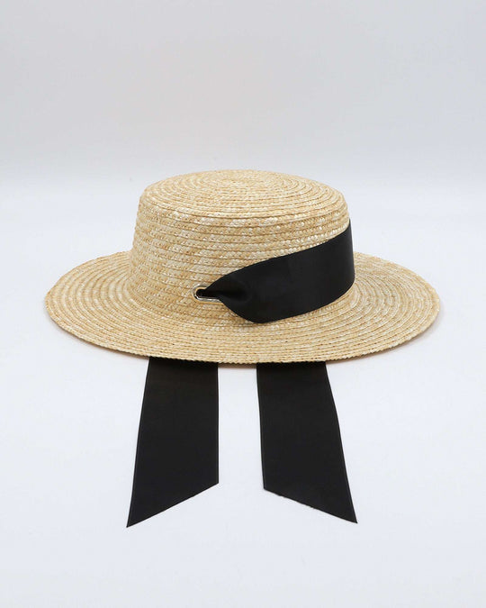 VENICE (straw/black) Default Title - FORD MILLINERY