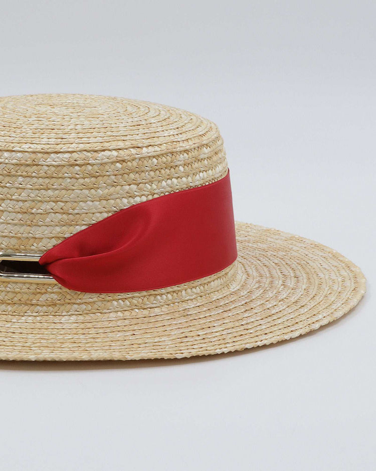 VENICE (straw/red) Default Title - FORD MILLINERY