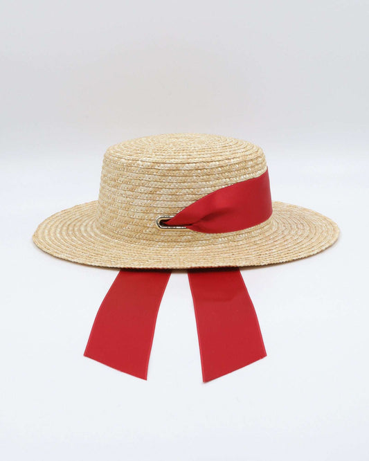VENICE (straw/red) Default Title - FORD MILLINERY