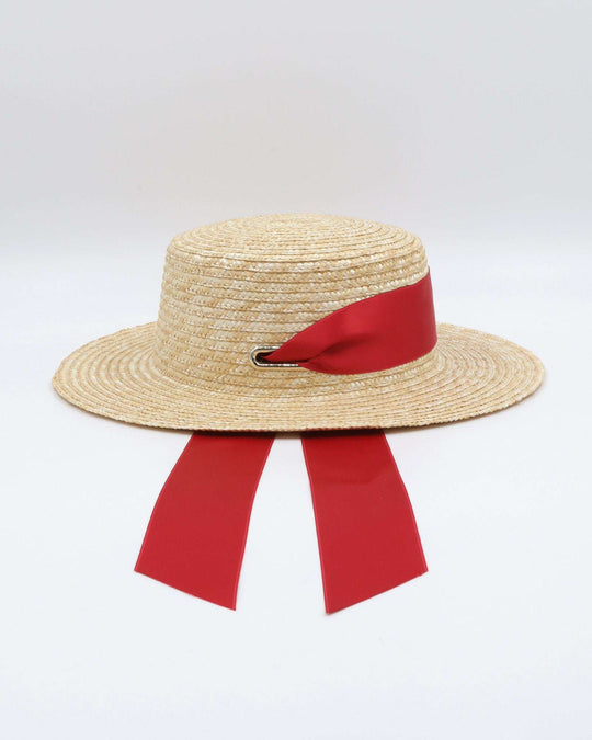 VENICE (straw/red) Default Title - FORD MILLINERY