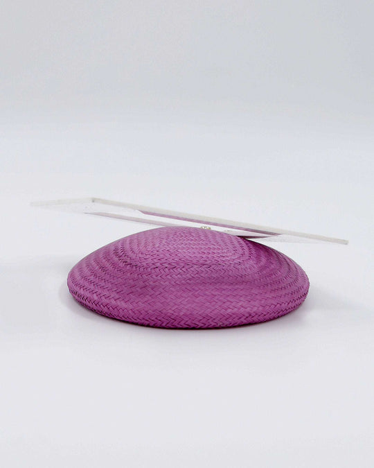 MOD SQUARE (purple w- white) - FORD MILLINERY