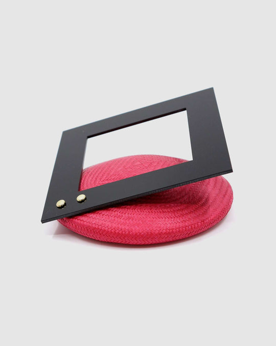 MOD SQUARE (red w- black) - FORD MILLINERY