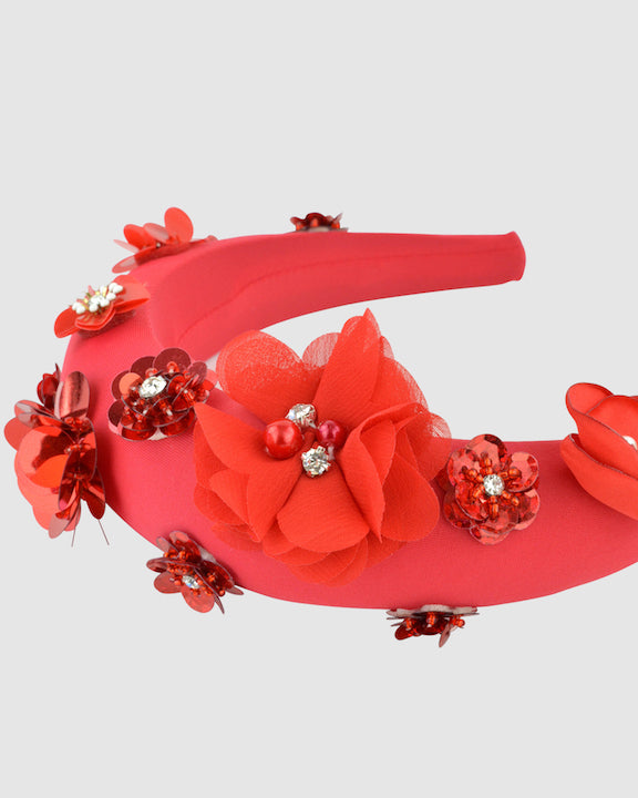 AKIRA (red) by FORD MILLINERY- detail