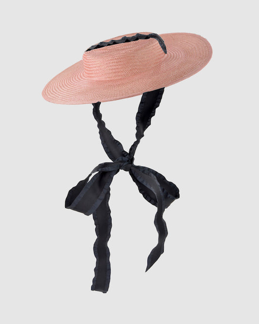 ANNIE (pink ruffled) by FORD MILLINERY