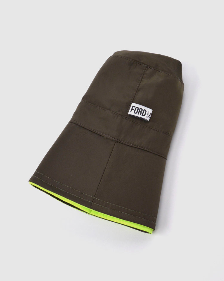 BOBBY Reversible Unisex Bucket Hat (fluro green/khaki)