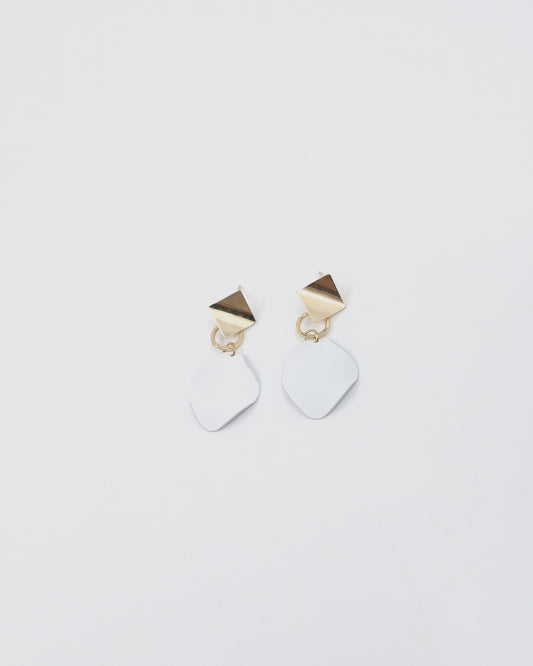BRANCA Earrings (gold & white)