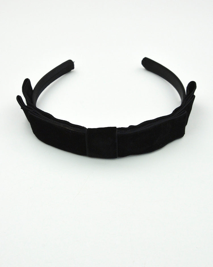 "BRIGITTE" Black Headband by FORD MILLINERYBRIGITTE FRONT