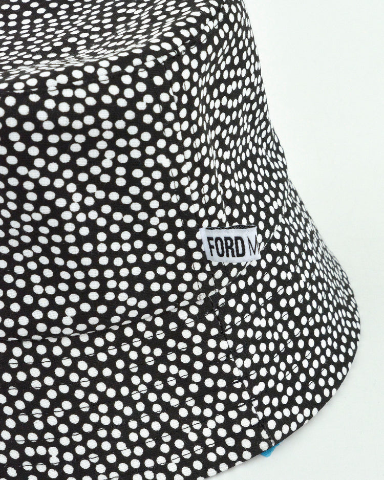 "BILLY" Unisex Bucket Hat by FORD MILLINERY | “BLACK SPOT“ print