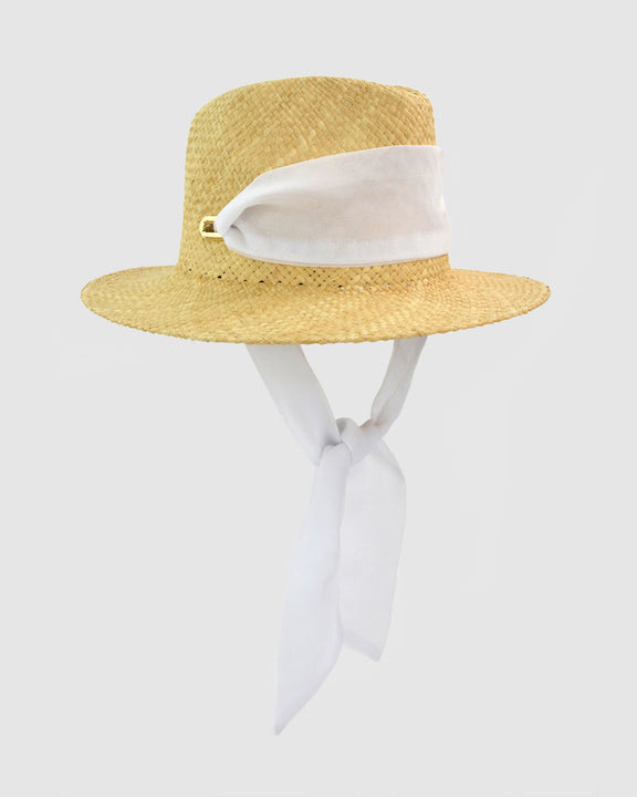CUBA (straw w eyelets) by FORD MILLINERY- front