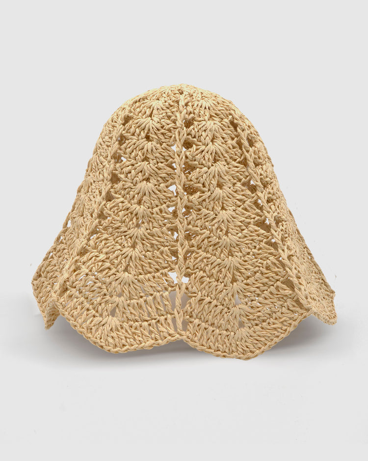 DAISY Crochet Bucket Hat (natural)