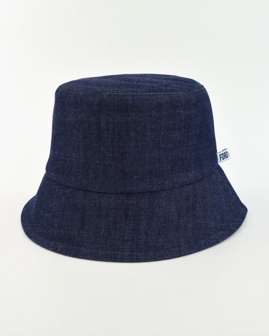 "BILLY" Unisex Bucket Hat by FORD MILLINERY | “DARK DENIM” print