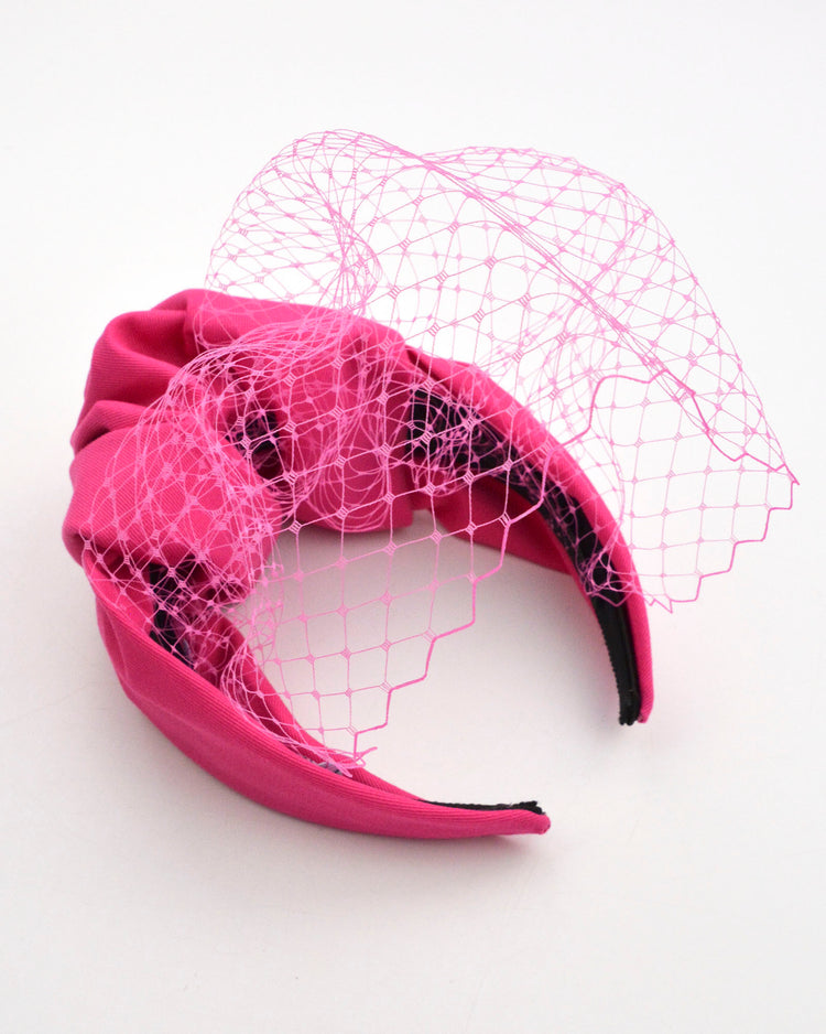 "EZRA" Pink Turban Headband by FORD MILLINERY