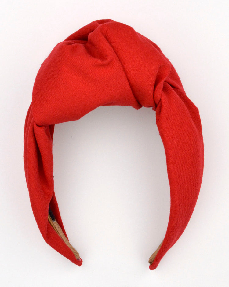"EZRA" Red Turban Headband by FORD MILLINERY