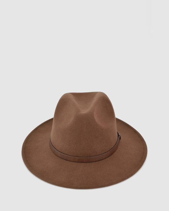 FRANKIE (brown) by FORD MILLINERY- front on