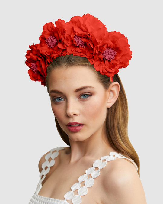 LENA (red) by FORD MILLINERY- MODEL