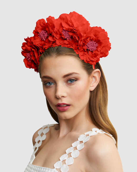 LENA (red) by FORD MILLINERY- MODEL