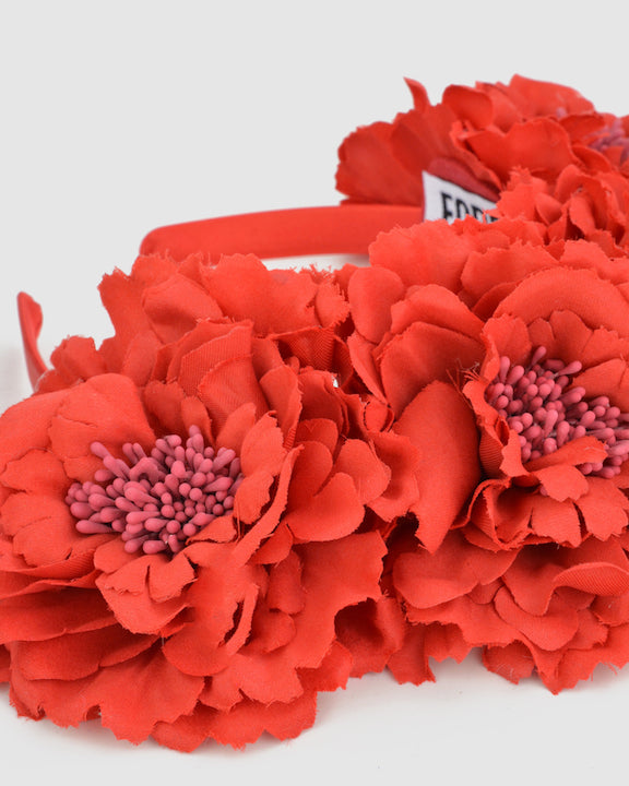LENA (red) by FORD MILLINERY- detail