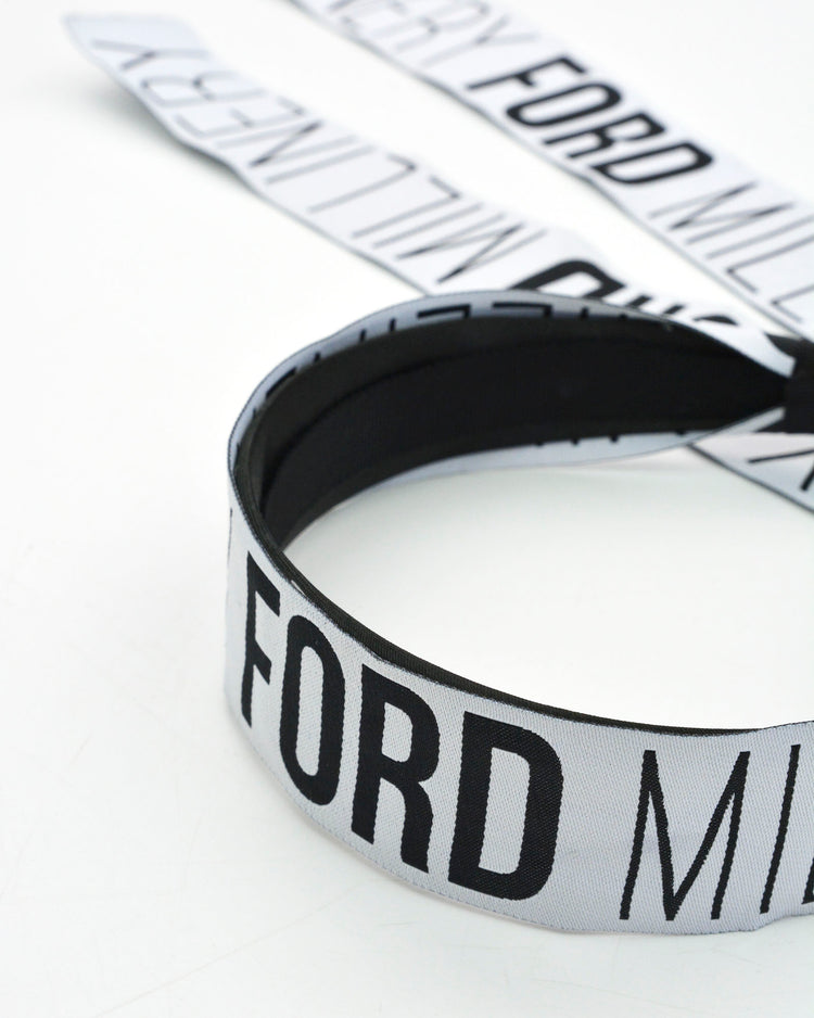 "MISS FORD" Black & White Flat Headband by FORD MILLINERY