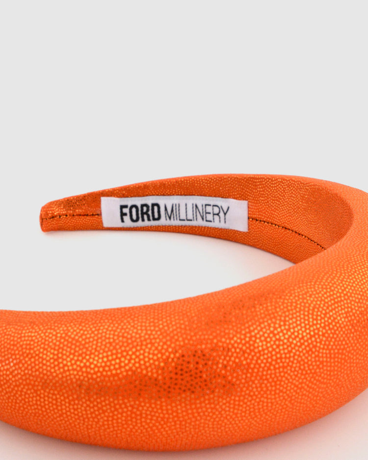 MONICA FOIL (orange) by FORD MILLINERY