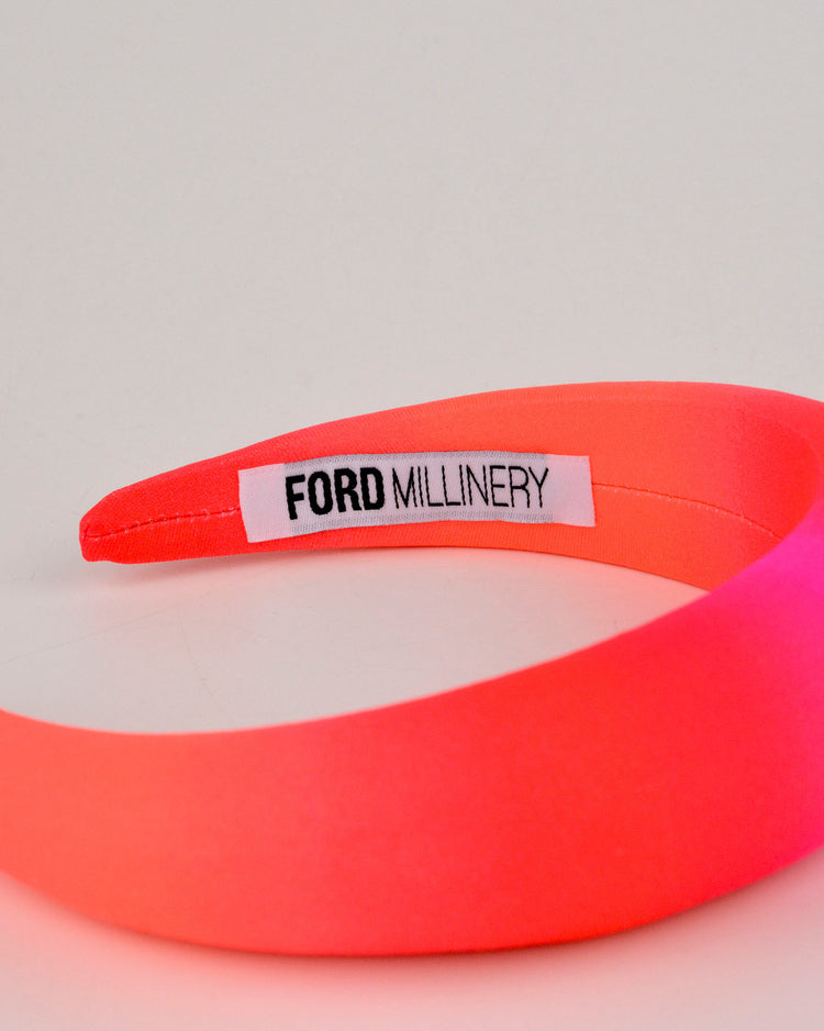 "TEQUILA SUNRISE" Ombre Padded Headband by FORD MILLINERY