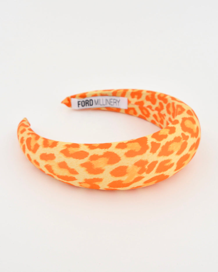 MONICA (orange cheetah) by FORD MILLINERY1