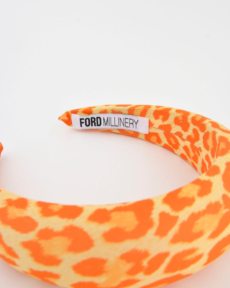 MONICA (orange cheetah) by FORD MILLINERY2