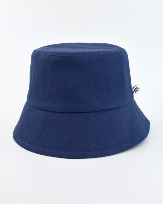 "BILLY" Unisex Bucket Hat by FORD MILLINERY | “NAVY” print
