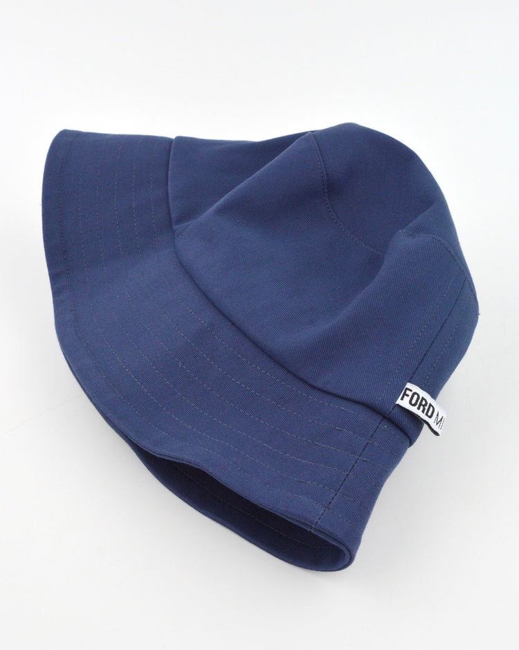 "BILLY" Unisex Bucket Hat by FORD MILLINERY | “NAVY” print