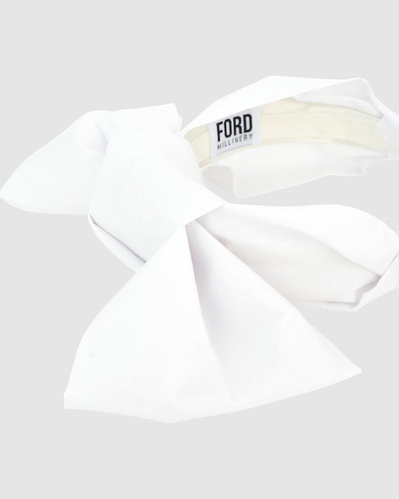 PALOMA (white) by FORD MILLINERY- detail