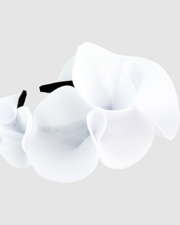 POPPY (white) by FORD MILLINERY- detail