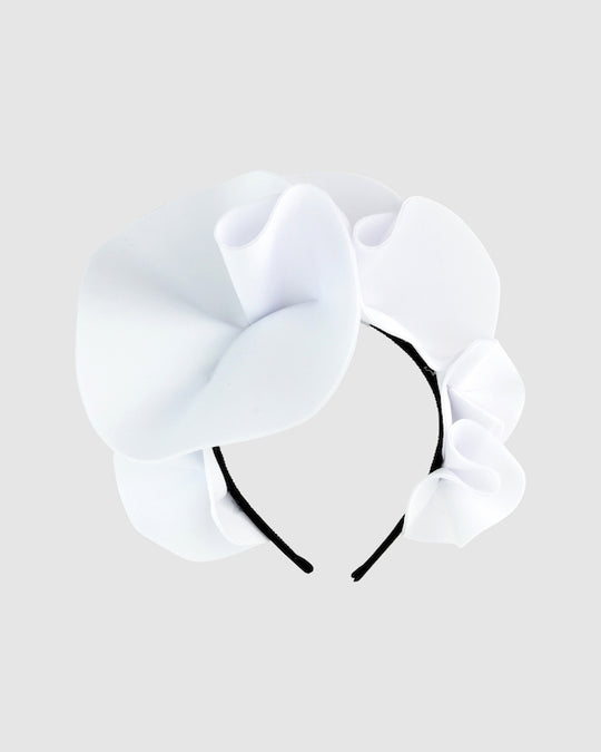 POPPY (white) by FORD MILLINERY- front