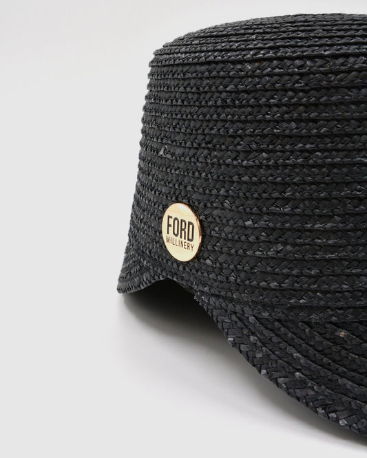 EDDIE Straw Cap (black)