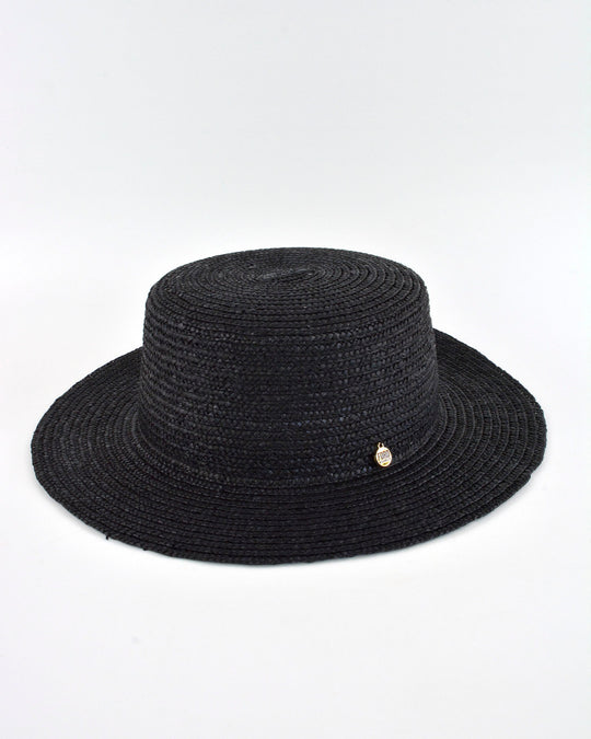 BETSY (black straw) by FORD MILLINERY